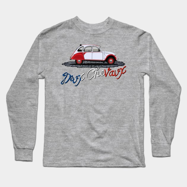 2CV Long Sleeve T-Shirt by AutomotiveArt